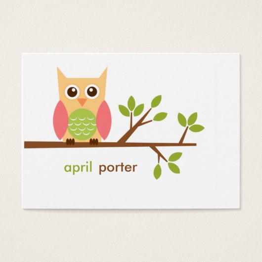 Boîtier cadeau de hibou, étiquette cadeau (#GIFT00 (Devant)