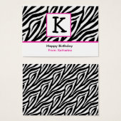 Boîtier cadeau Zebra monogram (#GIFT002) (Devant & derrière)