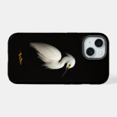 Boîtier Case-Mate iPhone 15 Black 4 Luxe, Aigrette (Verso Horizontal)