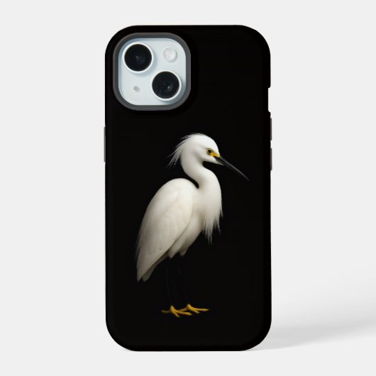 Boîtier Case-Mate iPhone 15 Black 4 Luxe, Aigrette (Verso)