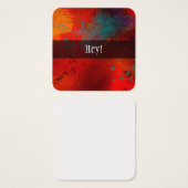 Boîtier de balise rouge Abstrait "Hey" Cadeau Fave (Devant & derrière)