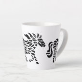 Boîtier de cheval Abstrait Imprimer Mug en latte (Angle droit)