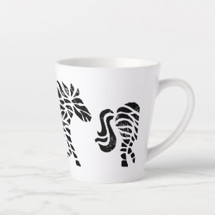 Boîtier de cheval Abstrait Imprimer Mug en latte