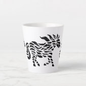 Boîtier de cheval Abstrait Imprimer Mug en latte (Devant)