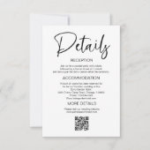 Boîtier de détails de Faire-part de mariage élégan (Devant)