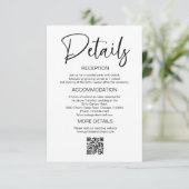 Boîtier de détails de Faire-part de mariage élégan (Debout devant)