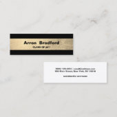 Boîtier de la carte de nom Gold Black Graduation (Devant / Derrière)