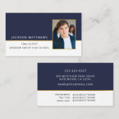 Boîtier de la carte de nom photo de la graduation (Devant / Derrière)