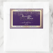 Boîtier de luxe violet Étiquette Gold Frame (Sac)