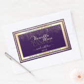 Boîtier de luxe violet Étiquette Gold Frame (Enveloppe)