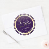 Boîtier de luxe violet Étiquette Gold Frame (Enveloppe)