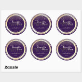 Boîtier de luxe violet Étiquette Gold Frame (Feuille)
