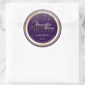Boîtier de luxe violet Étiquette Gold Frame (Sac)