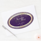 Boîtier de luxe violet Étiquette Gold Frame (Enveloppe)