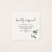 Boîtier de Mariage RSVP moderne QR Code vert (Devant)