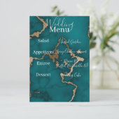 Boîtier de menu turquoise Agate Marbre Or Kintsugi (Debout devant)