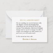 Boîtier de message de virus Corona avec invitation (Devant)