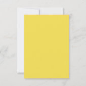 Boîtier de réponse au mariage jaune blanc élégant (Dos)