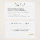 Boîtier de soins de vêtements Instructions modifia (Devant & derrière)