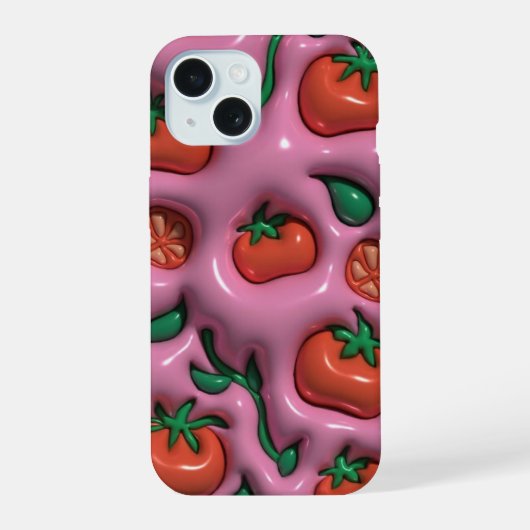 Boîtier de téléphone 3D Jelly Pink Tomate (Verso)
