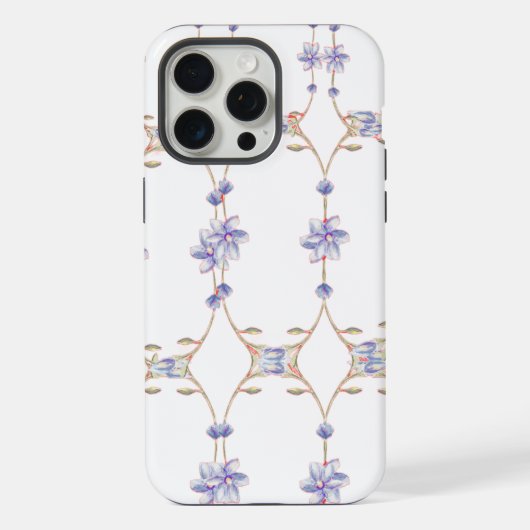Boîtier de téléphone à fleurs blanches (Verso)
