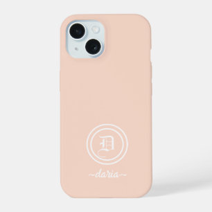 Boîtier de téléphone à monogramme de pêche personn