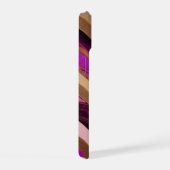 Boîtier de téléphone à rayures roses et or (Côté droit)