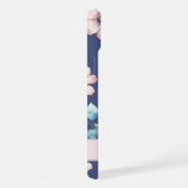 Boîtier de téléphone bleu Fleur rose vierge fémini (Côté droit)