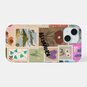 Boîtier de téléphone collant de timbre coloré (Verso Horizontal)