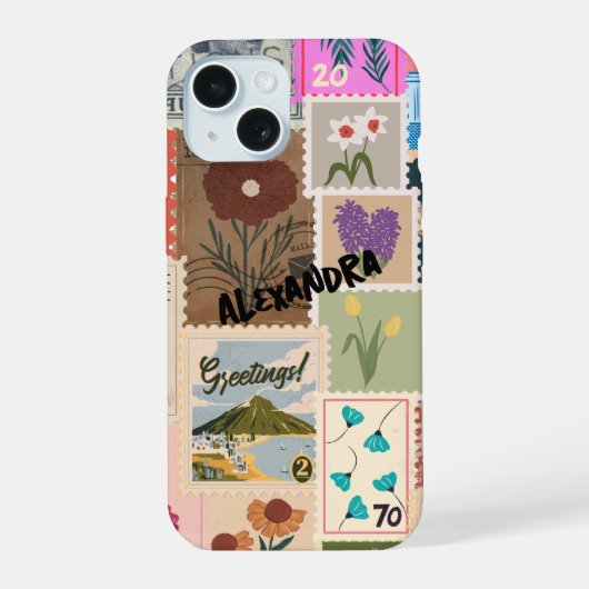 Boîtier de téléphone collant de timbre coloré (Verso)