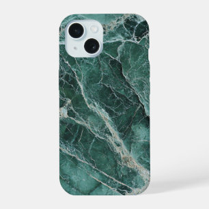 Boîtier de téléphone en marbre vert luxueux