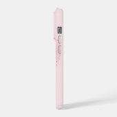 Boîtier de téléphone Iphone 15 pro Rose tendre Cœu (Côté gauche)