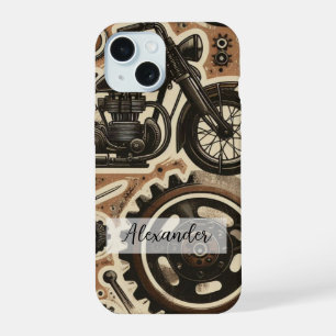 Boîtier de téléphone Retro Motorbike et Gears