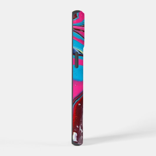 Boîtier de téléphone rose et bleu peint (Côté droit)