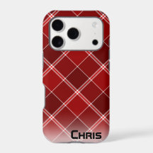 Boîtier de téléphone rouge plaid abordable