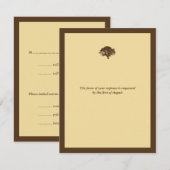 Boîtier en chêne jaune mariage carte de réponse RS (Devant / Derrière)