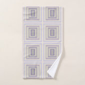 Boîtier En Lavande Grise De Chalk Conception géomé (Serviette à main)