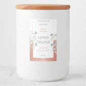 Boîtier Floral Blanc Étiquette Rose Or (Devant)