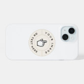 Boîtier iPhone 15 - Concevez le vôtre (ajouter tex (Verso Horizontal)