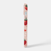 Boîtier iPhone 15 fraise (Côté gauche)