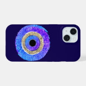 Boîtier iPhone 15 Mauvais Œil (Verso Horizontal)