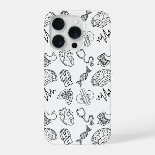 Boîtier iPhone 15 Pro Minimaliste Medical Doodles