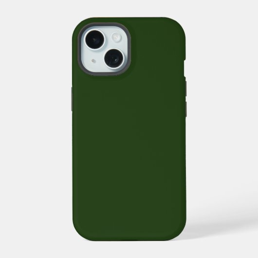 Boîtier iPhone 15 Vert Forêt Sombre (Verso)