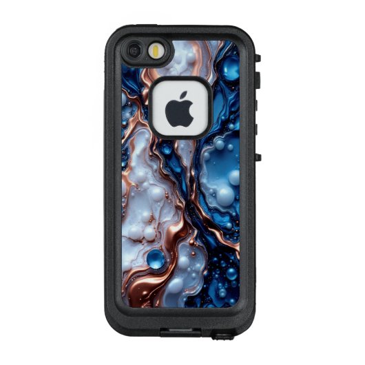 Boîtier iPhone 5/5s en marbre minimaliste – Élégan (Dos)