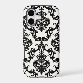 Boîtier iPhone 5 noir et blanc Damask