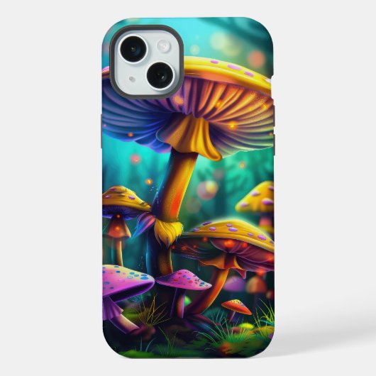 Boîtier iPhone Champignons Colorés Fantastiques (Verso)