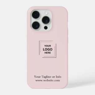 Boîtier iPhone Coque Rose Pâle Logo d'Entreprise