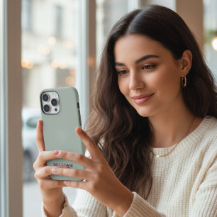Boîtier iPhone couleur frêne personnalisé avec tex