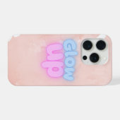 Boîtier iPhone esthétique rose bleu (Verso Horizontal)