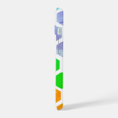 Boîtier iPhone Hexagonal Coloré Moderne (Côté gauche)